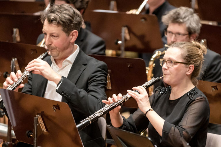 Zwei Oboen beim Konzert der Zentralkapelle Berlin, Blasorchester
